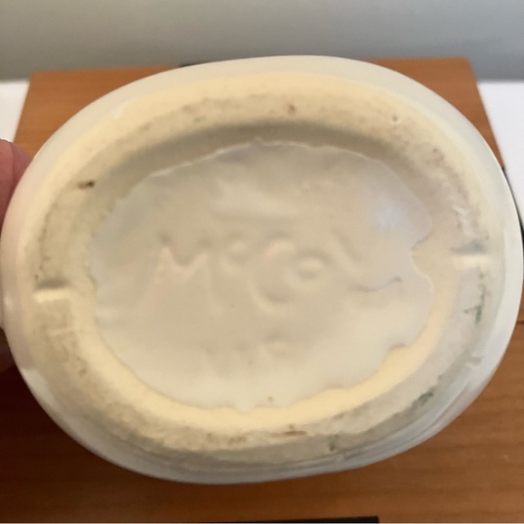 VTG McCoy Small White And  Blue Floral Pitcher Creamer Cottagecore Maximalist - Picture 7 of 8